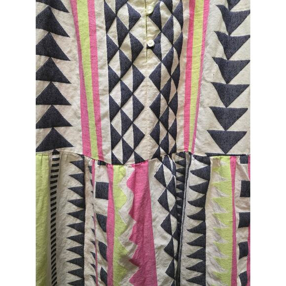 Velvet by Graham & Spencer geometric print spaghetti straps tiered midi dress - Picture 9 of 12